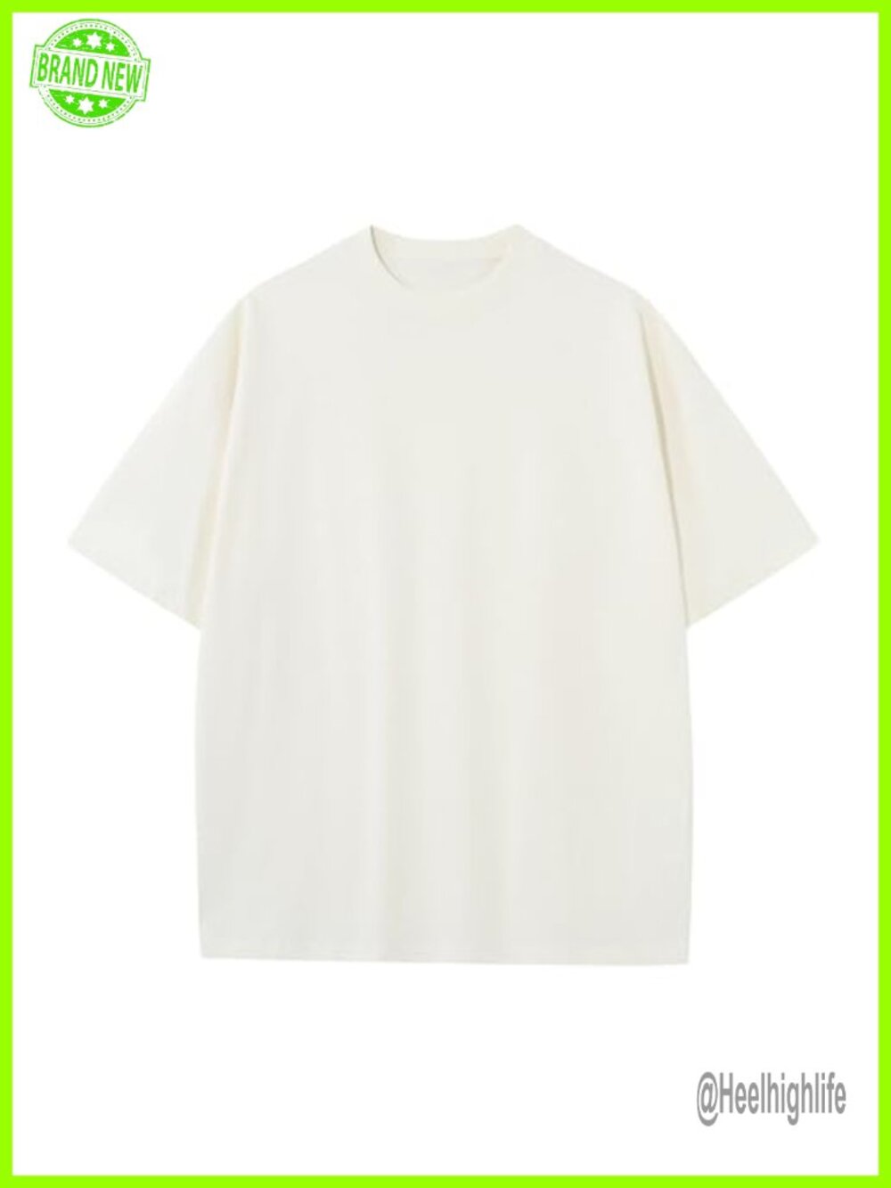 Oversized Cotton Short Sleeve Crew Neck Loose Basic Athletic Tee
